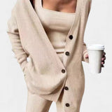 Clélia Cozy Three-Piece Knit Set