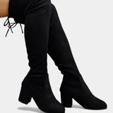 Dorine Chunky-Heeled Thigh-High Boots