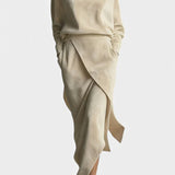 Énélya Asymmetrical Velvet Casual Ensemble