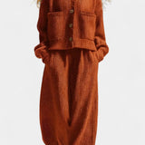 Magali Knit Cardigan & Wide-Leg Pants Ensemble