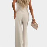 Paloma Sleeveless Set with Chic Flowing Pants