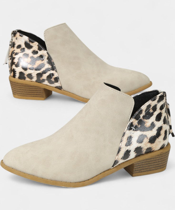 Janicee Stylish Leopard Print Orthopedic Boots