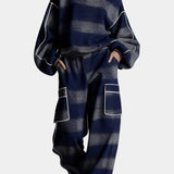 Oléna Urban Checkered Color-Block Ensemble
