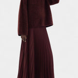Gia Oversized Sweater & Tailored Midi Skirt Ensemble