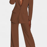 Marnie Blazer and High-Waisted Pants Ensemble