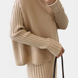 Alectra Modern Silhouette Two-Piece Knit Ensemble
