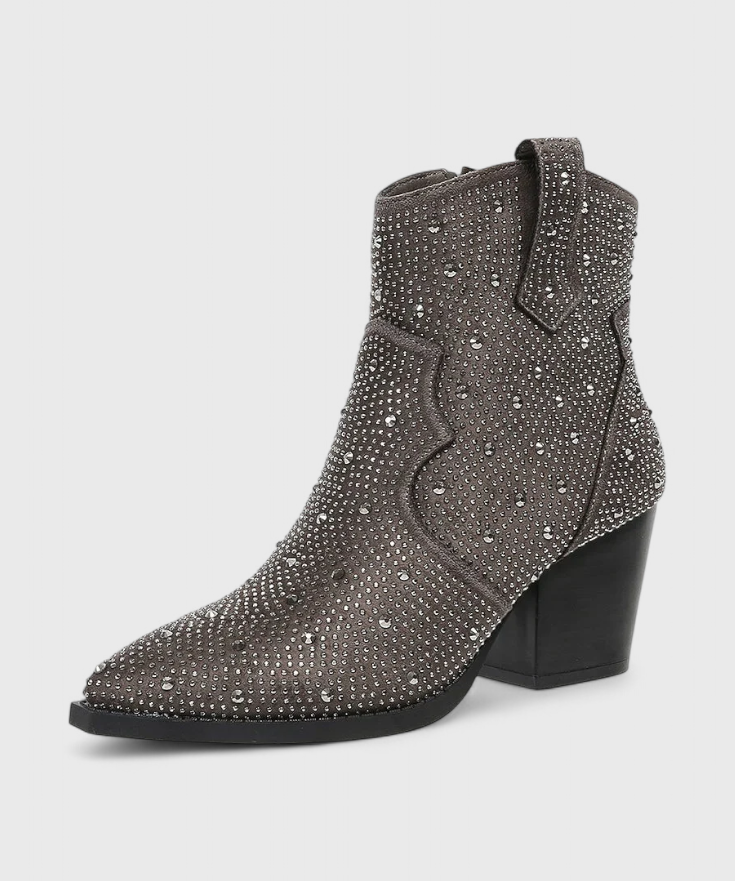 Berenice Zippered Patchwork Boots with Durable Sole
