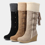 Palmyre Wedge-Heeled Winter Boots with Cozy Fur Lining