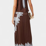 Elvira Coordinated Set Featuring Contrasting Lace Accents