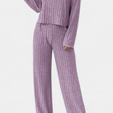 Federica Striped Knit Hoodie and Pants Set