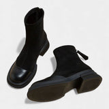 Britta Chunky Sole Ankle Boots with Buckle Accent