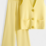 Jacey Knit Vest with Wide-Leg Trousers