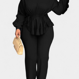 Charmed Adjustable Waist Set with Tailored Pants