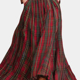 Shana Lace Ensemble with Red Checkered Skirt and Belt