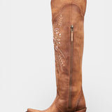 Antonine Vintage Western Lace-Up Boots with Embroidery