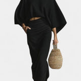 Marlon Long Sleeve Casual Ensemble with Flowing Maxi Skirt