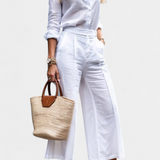 Sabina Easygoing Set with Flowing Top and Capri Trousers