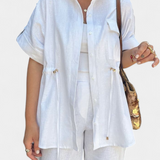 Lani Relaxed Fit Two-Piece Linen and Cotton Set