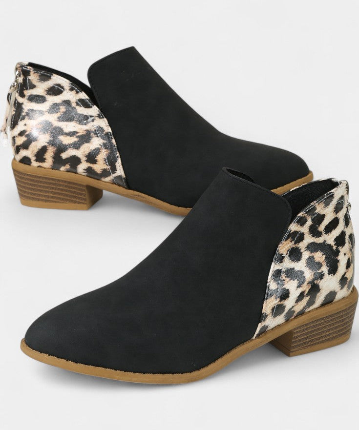 Janicee Stylish Leopard Print Orthopedic Boots