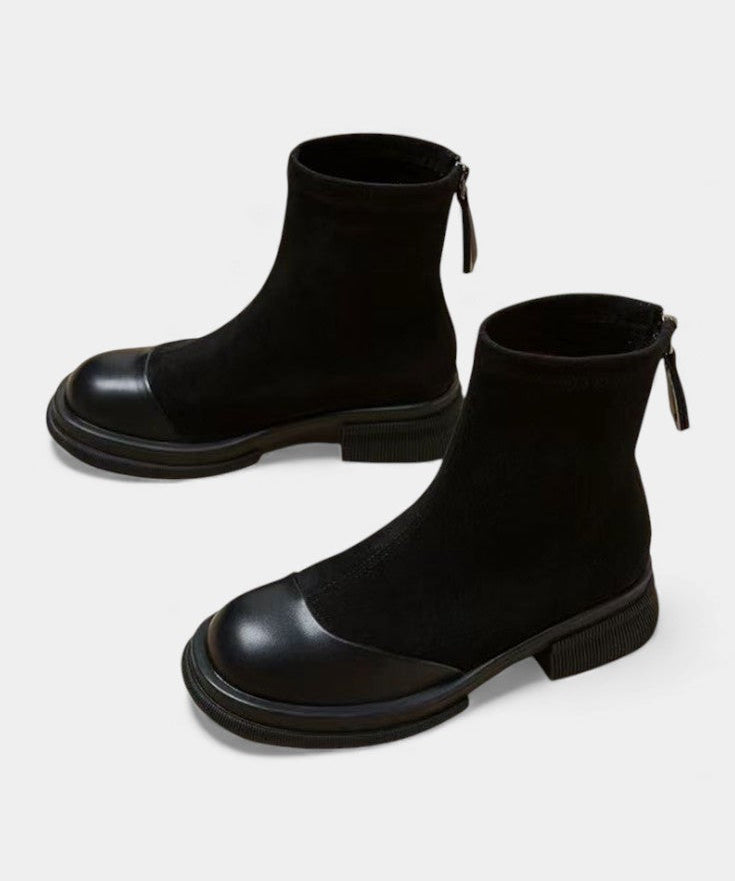 Britta Chunky Sole Ankle Boots with Buckle Accent