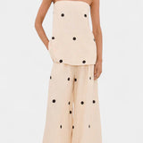 Mika Strapless High-Waisted Wide-Leg Two-Piece Set