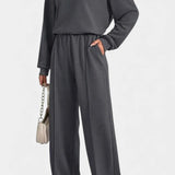 Tiara Lounge Set: Sweatshirt & High-Waisted Trousers