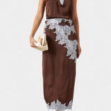 Elvira Coordinated Set Featuring Contrasting Lace Accents