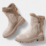 Avril Fur-Trimmed High-Top Platform Snow Boots