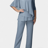 Dinah Sleeveless Top with High-Waisted Fluid Leg Pants Set