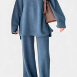 Quirina Relaxed Outfit with Round Neck Top and Flowing Pants