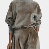 Amarante Cozy Velvet Turtleneck Lounge Set