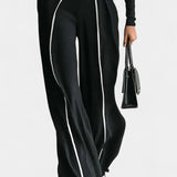 Kirralee Set Featuring a Stylish High Collar and Flared Wide Leg Pants