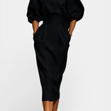Soizic Structured Top and Midi Skirt Two-Piece Set