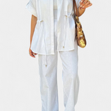 Lani Relaxed Fit Two-Piece Linen and Cotton Set