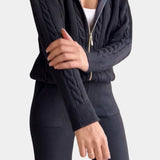 Perdita Cardigan & Twisted Jacquard Pullover Set - Casual Ensemble