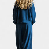 Magali Knit Cardigan & Wide-Leg Pants Ensemble