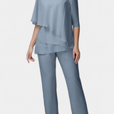 Dinah Sleeveless Top with High-Waisted Fluid Leg Pants Set
