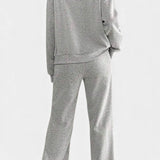 Vellina Relaxed Cardigan Jacket & Wide-Leg Pants Set