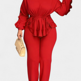 Charmed Adjustable Waist Set with Tailored Pants