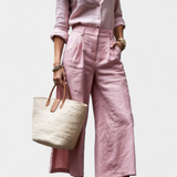 Sabina Easygoing Set with Flowing Top and Capri Trousers