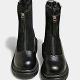 Gertrud Cleated Sole Boots with Faux Fur Trim
