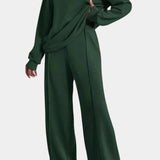 Tiara Relaxed Fit Sweatshirt & High-Waisted Trousers Set