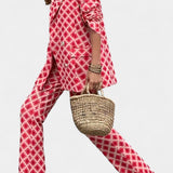 Nusa Tailored Blazer with High-Waisted Leopard Print Trousers