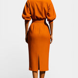 Soizic Structured Top and Midi Skirt Two-Piece Set