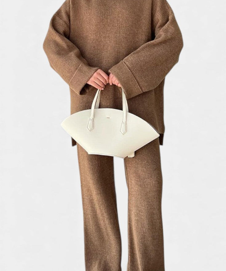 Quirina Relaxed Outfit with Round Neck Top and Flowing Pants