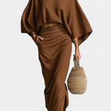 Marlon Long Sleeve Casual Ensemble with Flowing Maxi Skirt