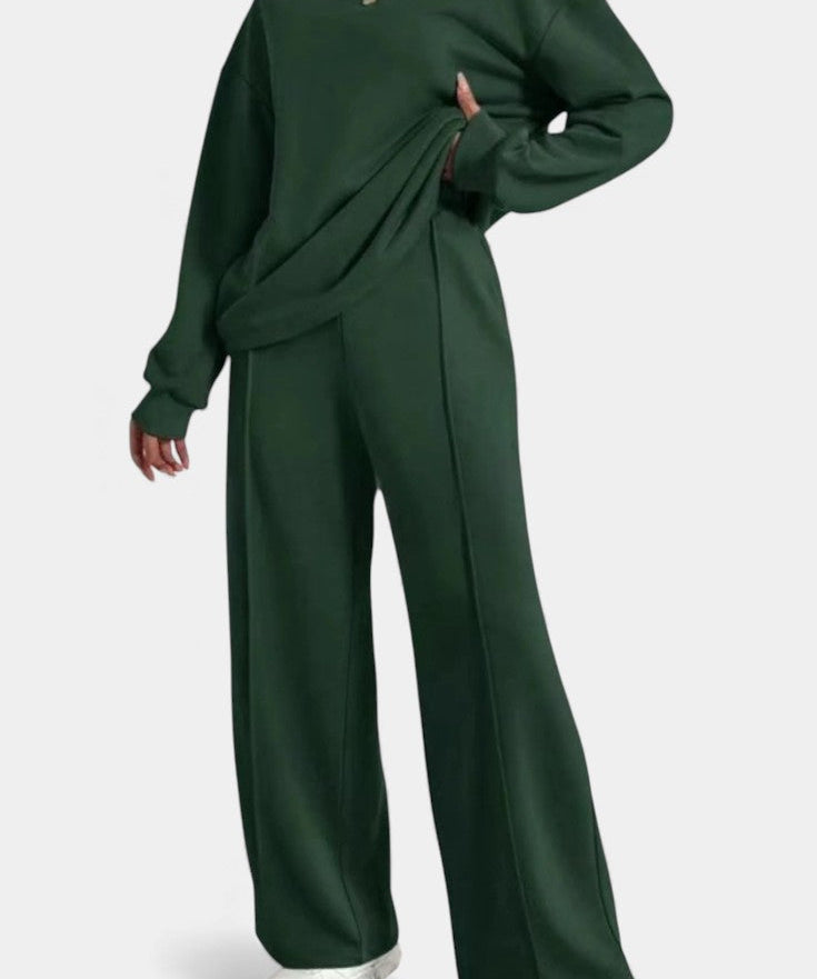 Tiara Lounge Set: Sweatshirt & High-Waisted Trousers
