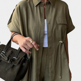 Lani Relaxed Fit Two-Piece Linen and Cotton Set