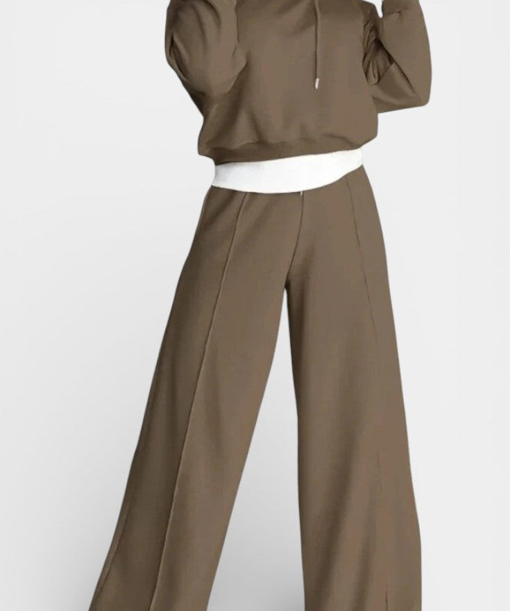 Tiziana Oversized Comfort Hoodie and High-Waisted Pants Set