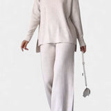 Florisse Stylish Casual Knit Set with Side Slit